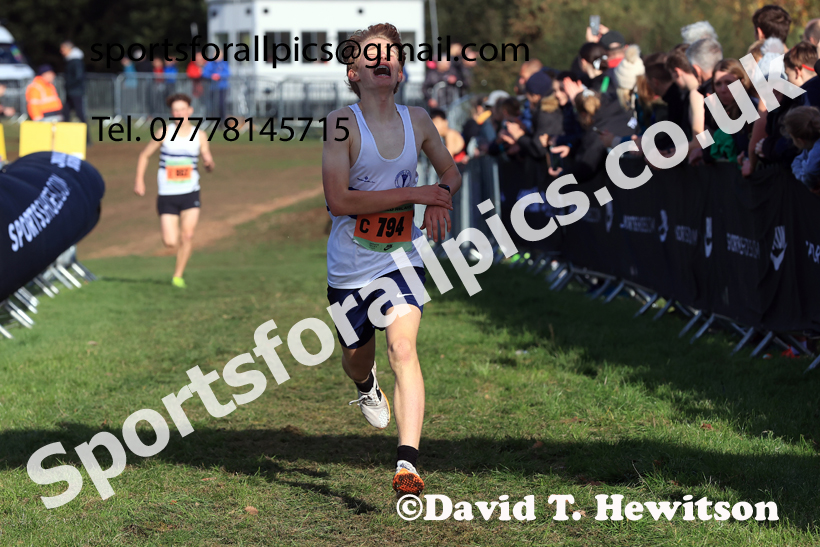 Boys Under-15s 2025 National Cross Country Relays, Berry Hill Park, Mansfield. Photo: David T. Hewitson/Sports for All Pics